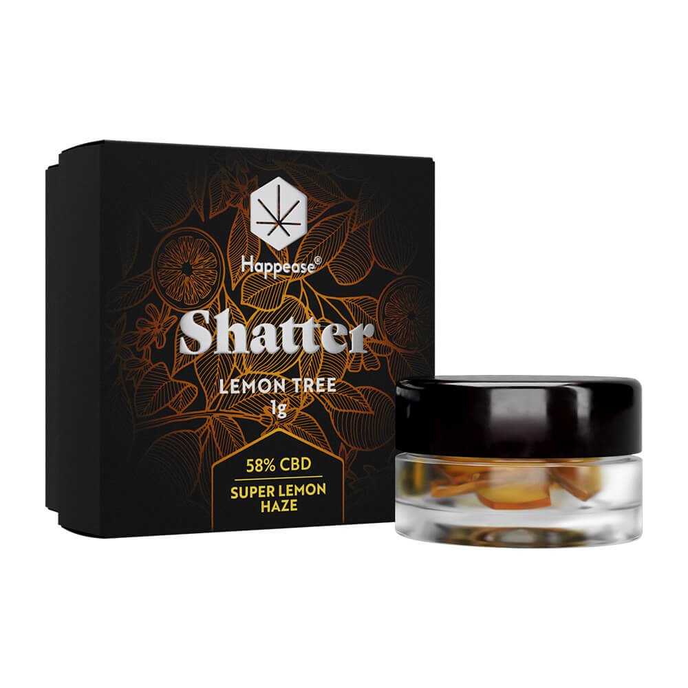 Happease Extracts Lemon Tree Shatter 58% CBD (1g)