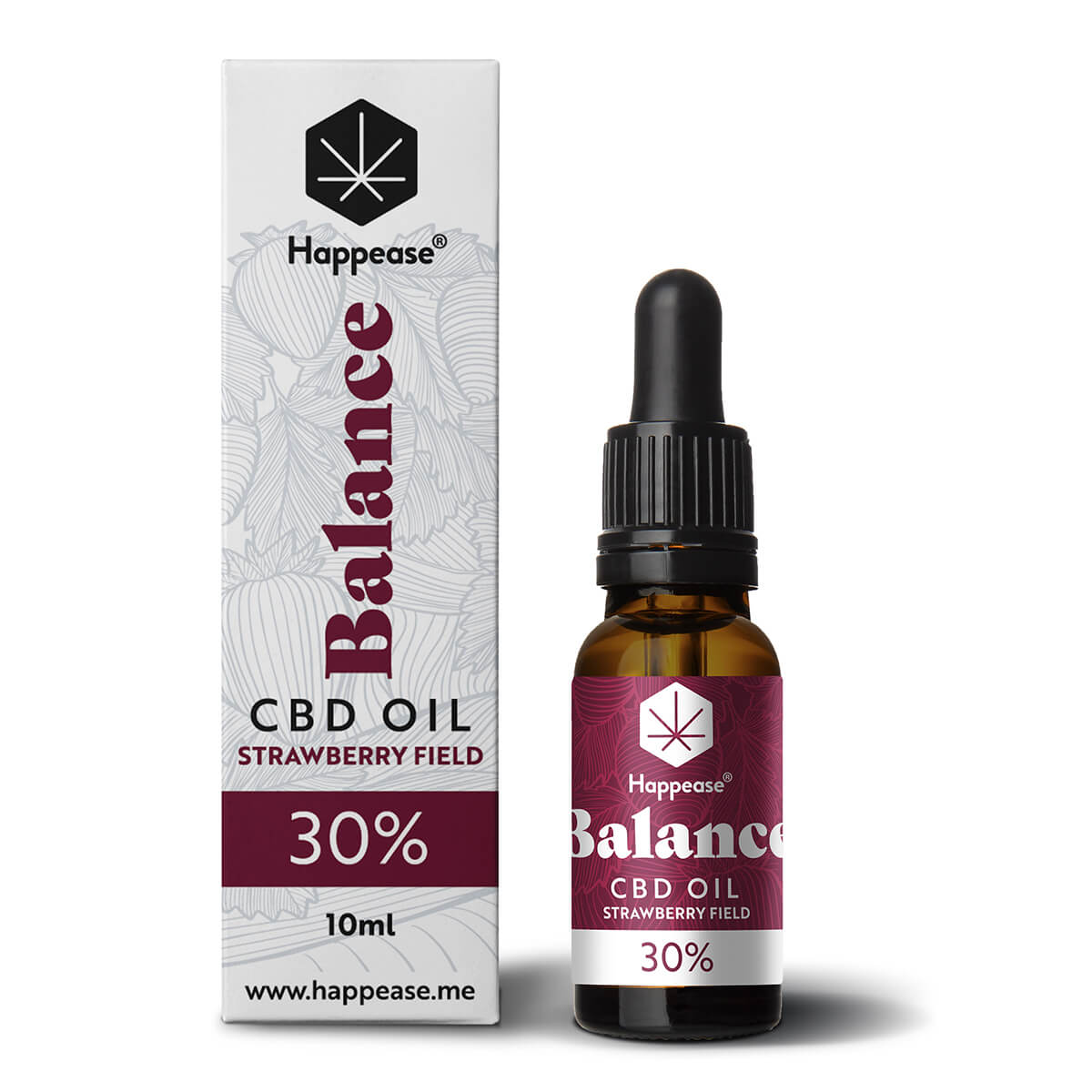 Happease Balance 30% CBD Oil Strawberry Field (10ml)