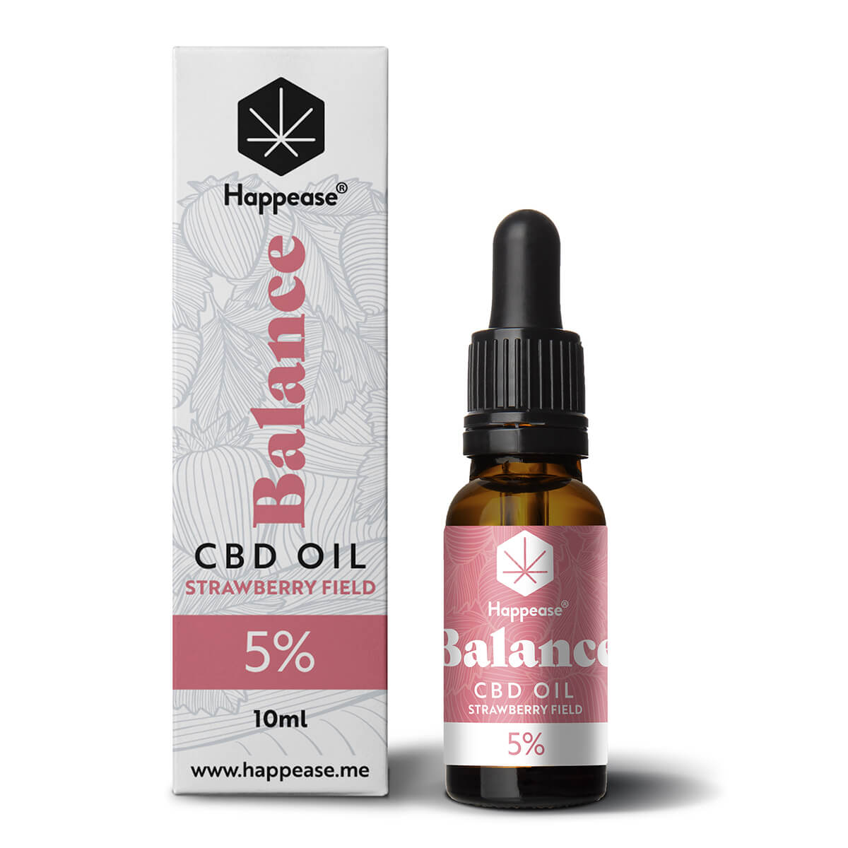 Happease Balance 5% CBD Oil Strawberry Field (10ml)