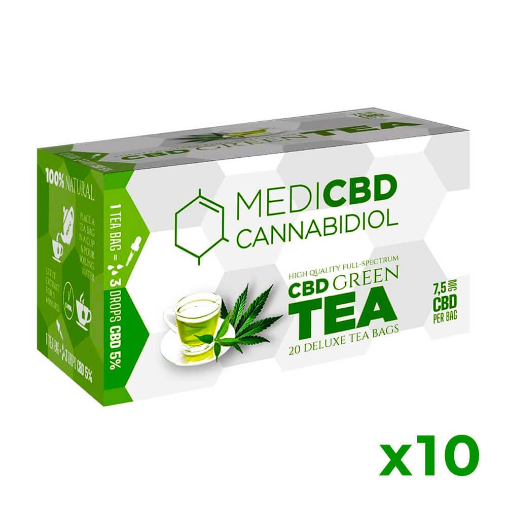 MediCBD Cannabis Green Tea 7.5mg CBD (10packs/lot)