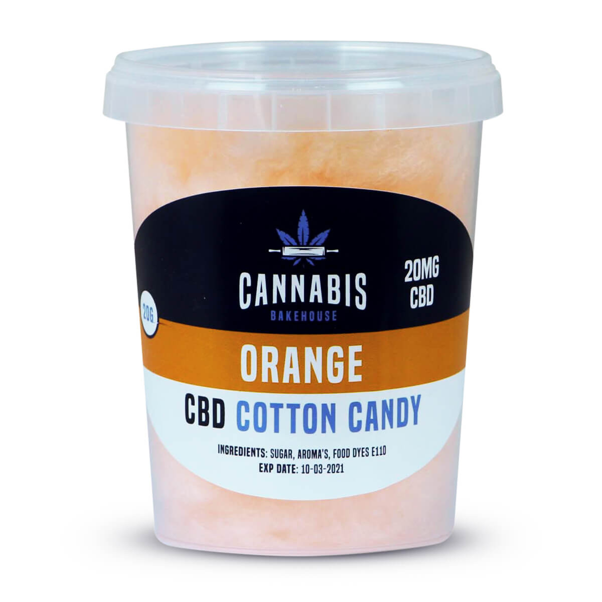 Cannabis Bakehouse CBD Cotton Candy Orange 20mg (20g)