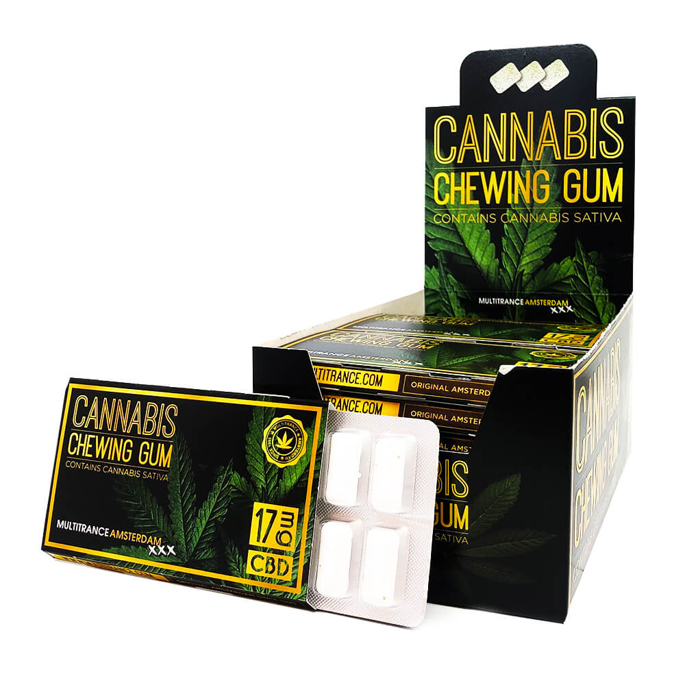 CBD Eucalyptus mint chewing gum THC free (24pcs/display)