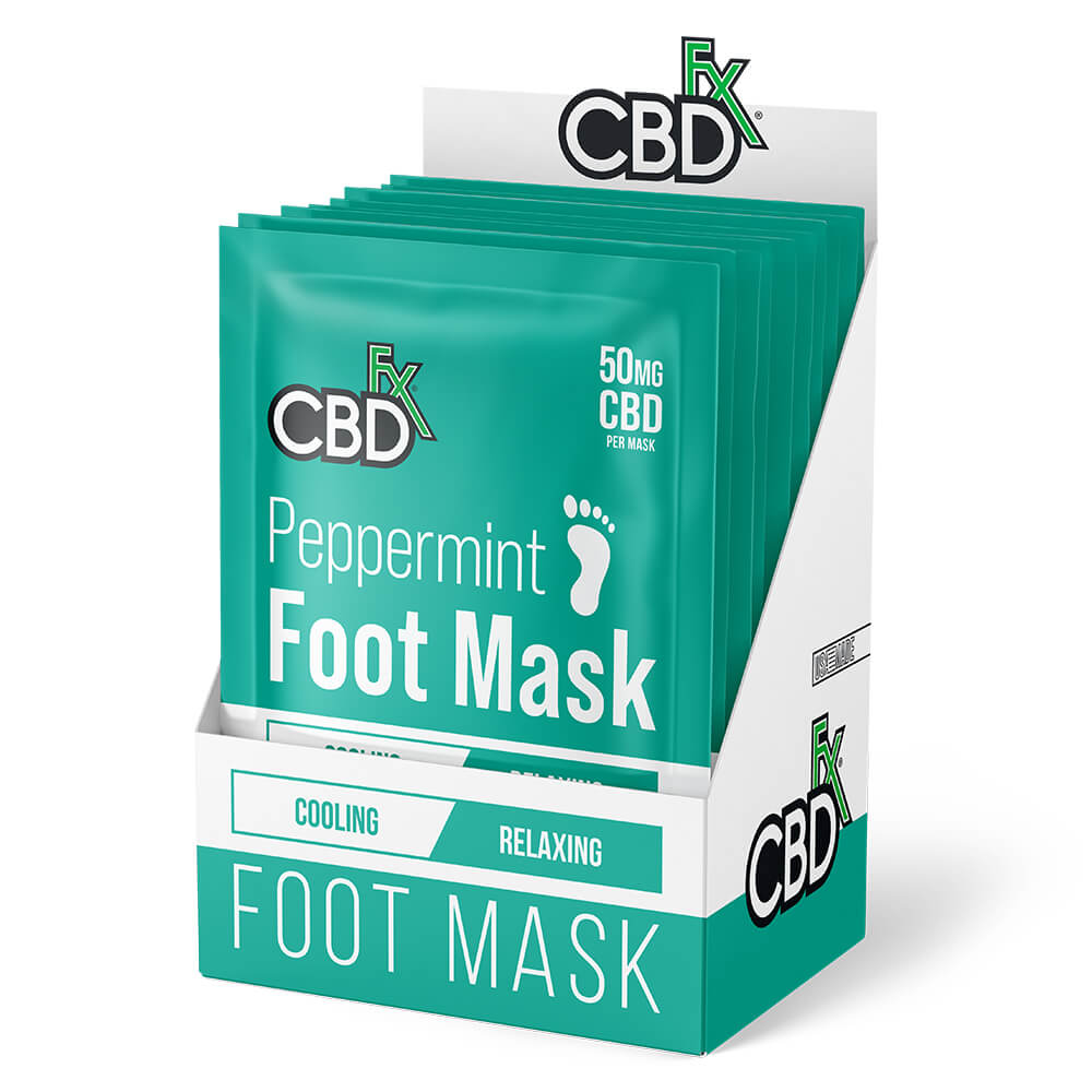 CBDfx Peppermint Foot Mask 50mg CBD (5packs/display)