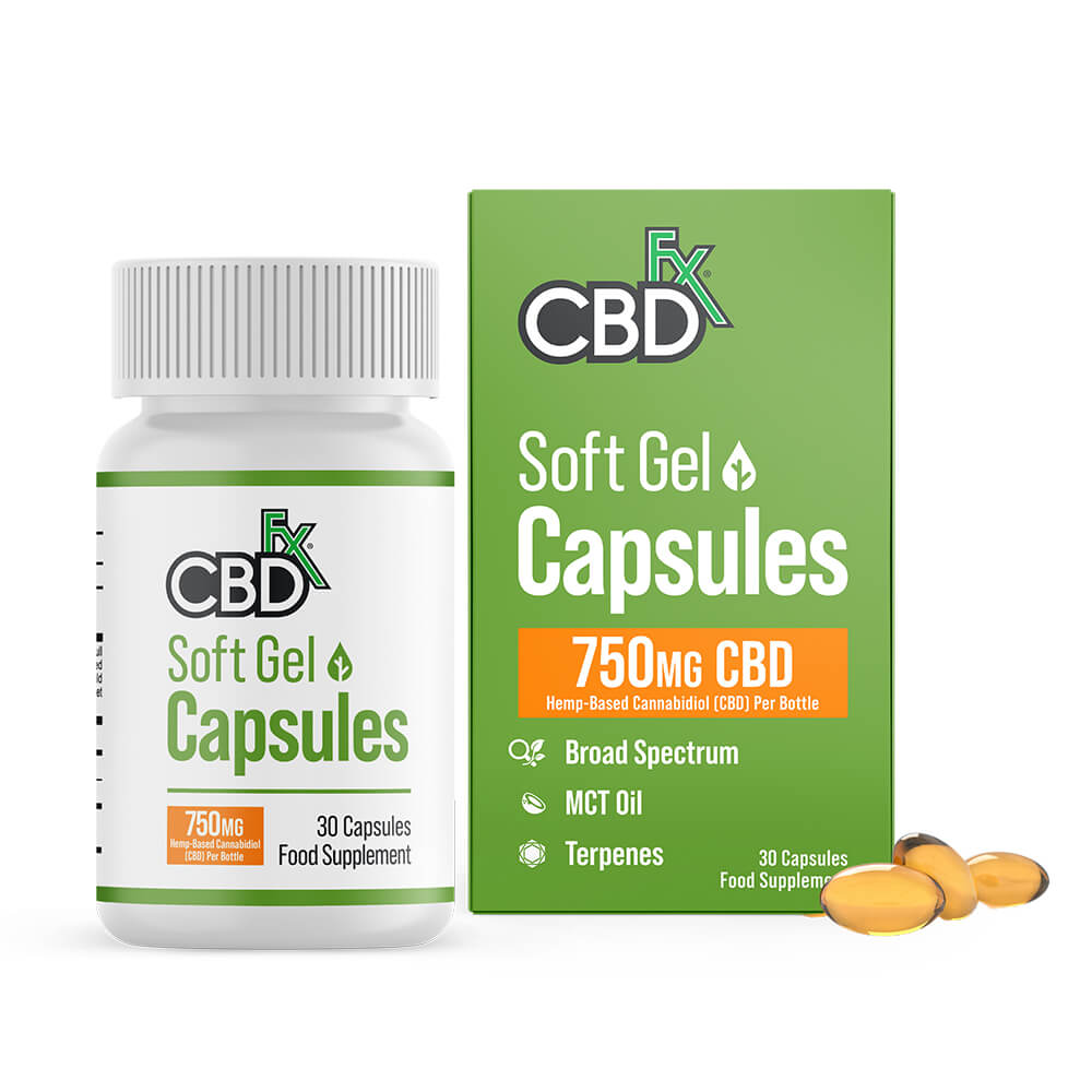 CBDfx Soft Gel Capsules 750mg CBD (30 capsules)