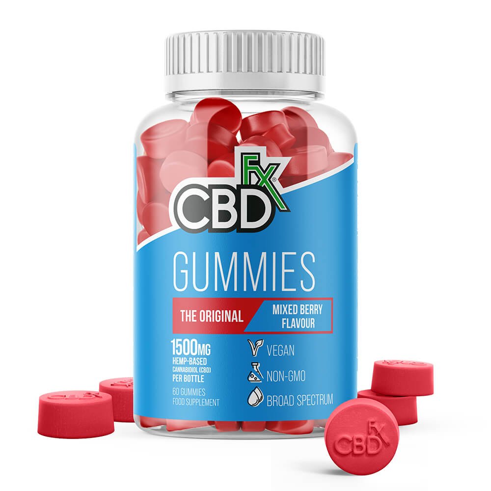 CBDfx The Original Mixed Berry 1500mg CBD Vegan Gummies (240g)