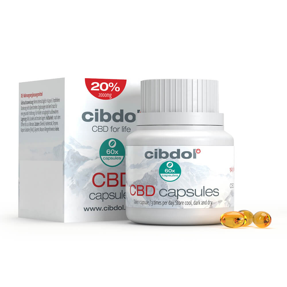 Cibdol 20% CBD Softgel Capsules (60 capsules)