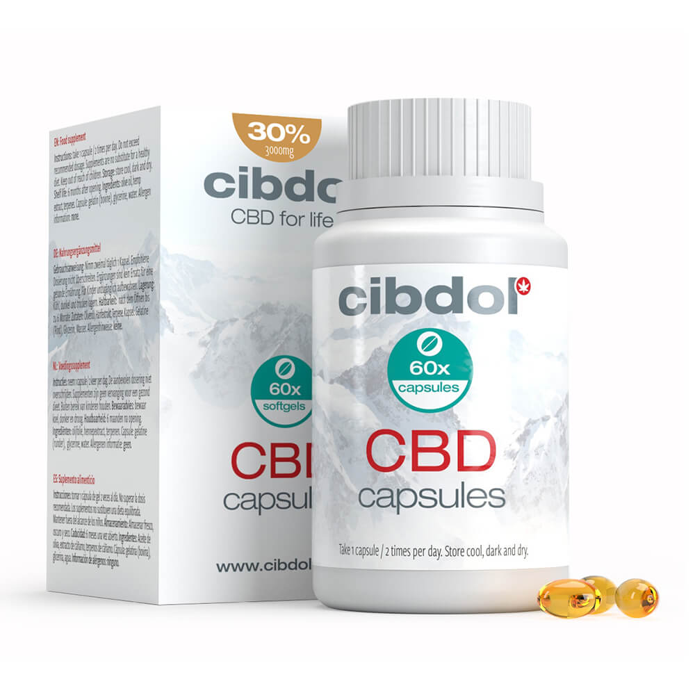 Cibdol 30% CBD Softgel Capsules (60 capsules)