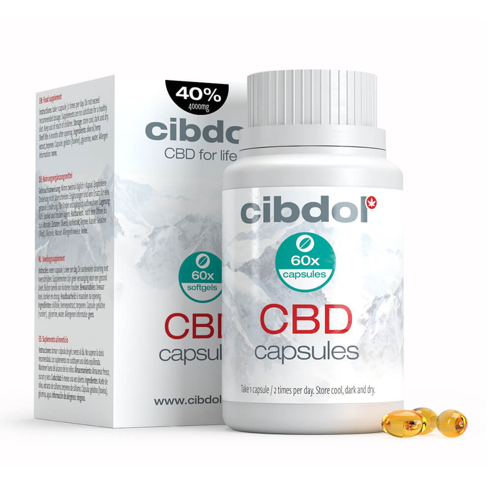 Cibdol 40% CBD Softgel Capsules (60 capsules)