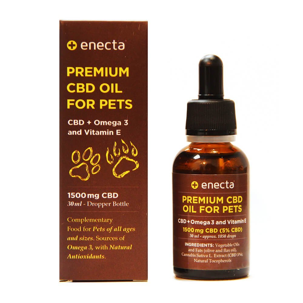 Enecta 5% 1500mg CBD Oil for Pets with Omega 3 and Vitamin E (30ml)