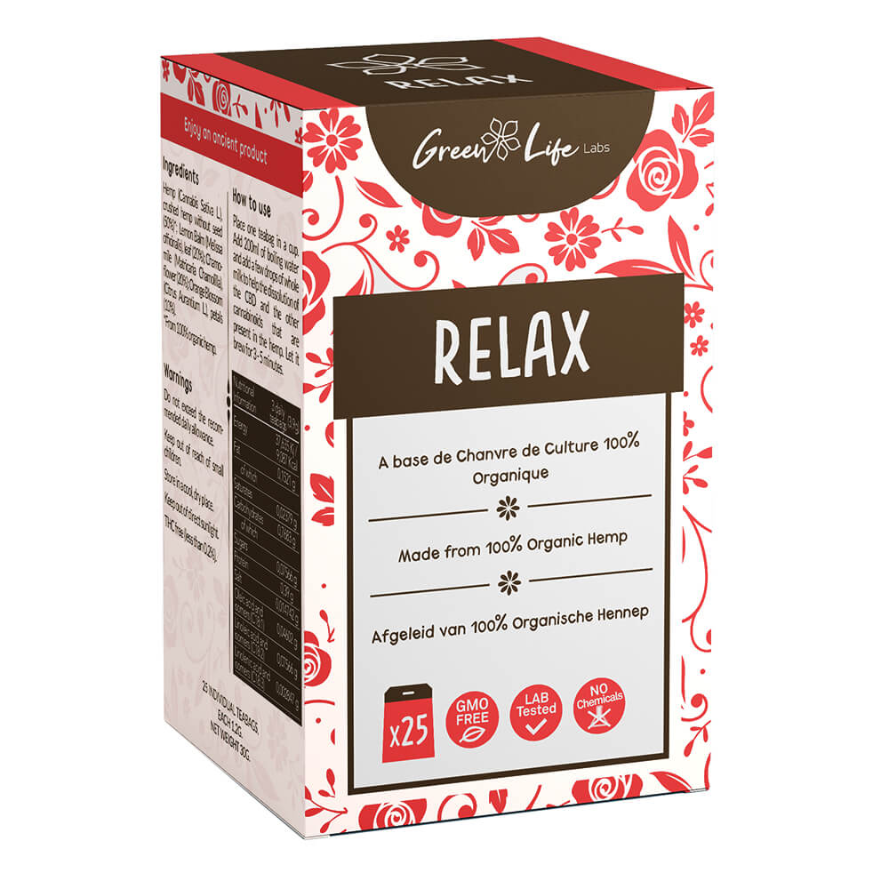 Green Life Organic Hemp Relax Tea 30g (25bags/box)
