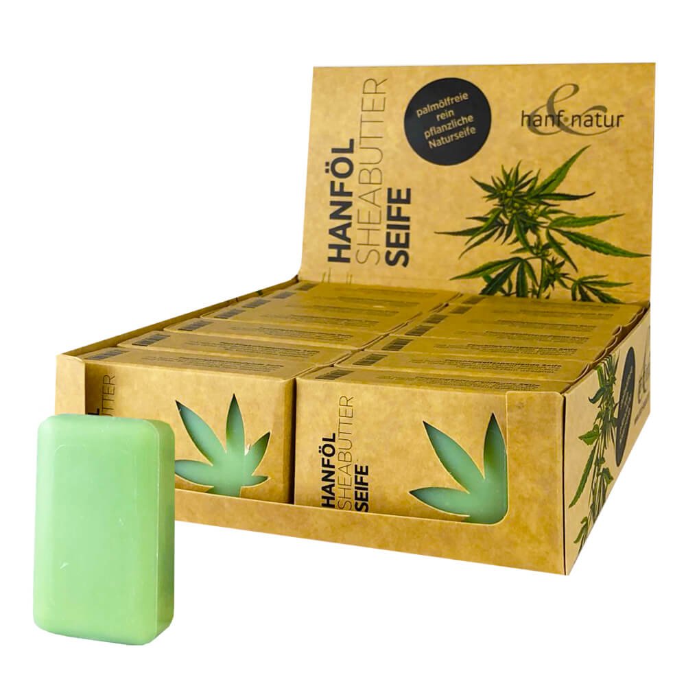 Hanf Natur Sheabutter Hemp Soaps (16pcs/display)