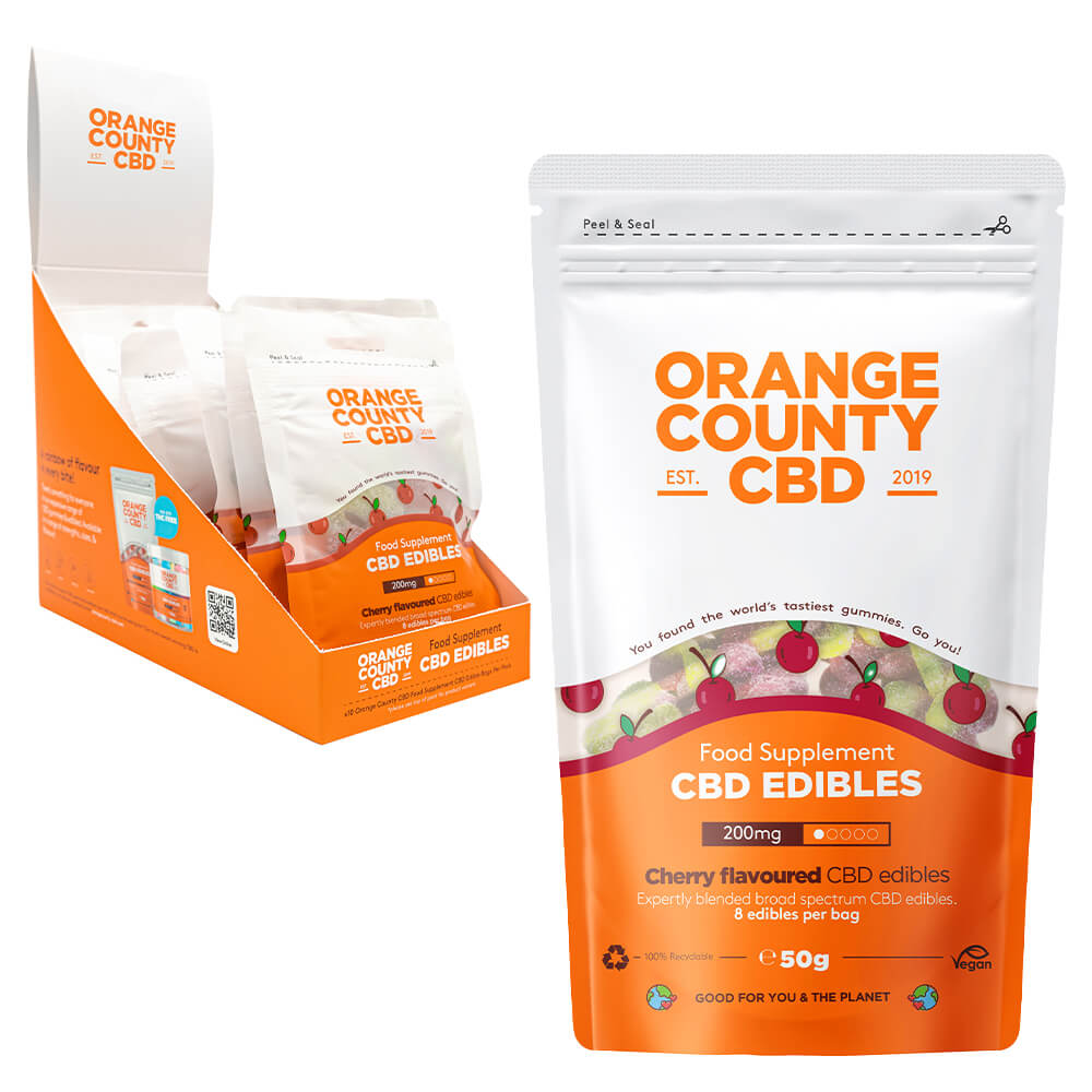 Orange County CBD Grab Bag Cherries 200mg CBD 50g (10pcs/display)