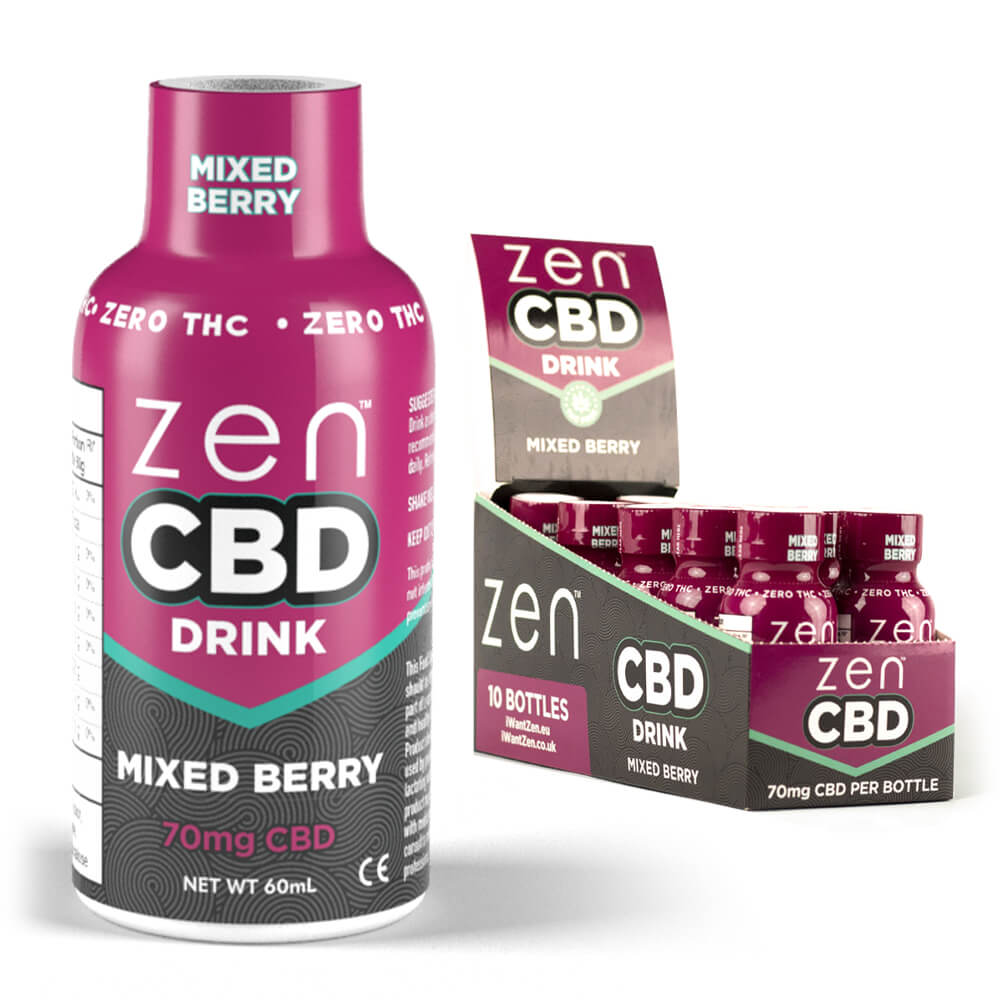 Zen CBD Mixed Berry 70mg CBD Drink 60ml (10pcs/display)