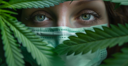 Cannabis COVID Art Concept