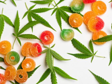 Sweet gummies with CBD, THC oil